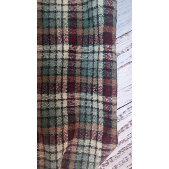 Pendleton Wool Shirt Sz XL Ramsay Tartan Vtg 80s Plaid‎ Long Sleeve Elbow Patch - Picture 5 of 5